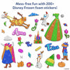 Glittery Disney Frozen foam stickers with characters objects and names from Foil Fun Art Kit