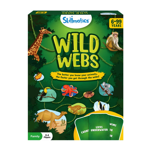 Skillmatics Wild Webs animal learning board game for 2-4 players ages 6 to 99