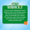 Waxy Window Art kit with 15 designs and 100 colorful wax sticks for kids ages 5-12
