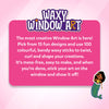 Waxy Window Art kit with 15 designs and 100 colorful bendy wax sticks for kids