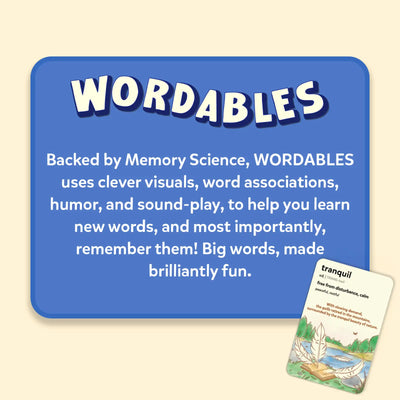 Wordables: Level 1 | Vocabulary Flash Cards (ages 8+)