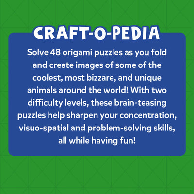 Origami puzzle game with 48 puzzles and two difficulty levels for kids ages 6+