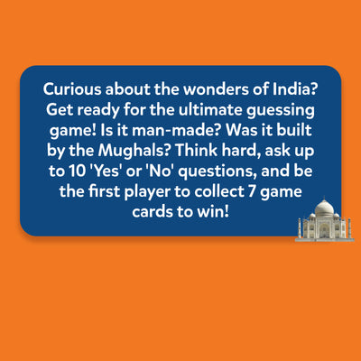 Children playing Guess in 10 Wonders of India educational trivia card game