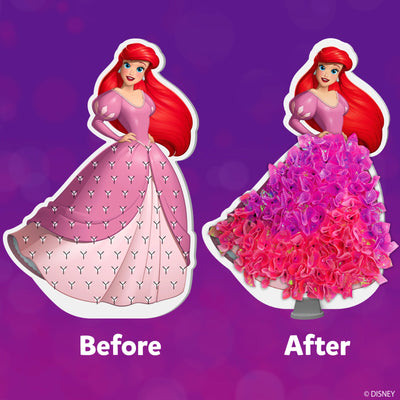 The before and after stages of princess Ariel from Disney's The Little Mermaid