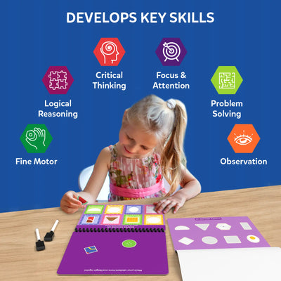 Educational activity book for children to develop cognitive and motor skills