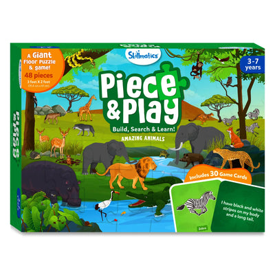 Piece & Play: Amazing Animals | Floor Puzzle & Game (ages 3-7)
