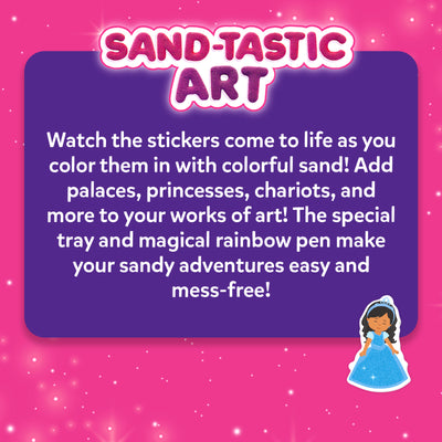 Sand art kit box featuring a princess for Sand-Tastic Art Unicorns & Princesses for ages 4-10