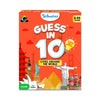 Board game box for Guess in 10 Cities Around the World trivia card game for ages 8+