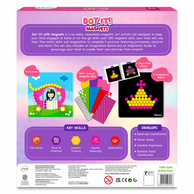 Dot It with Magnets - Unicorns & Princesses | Repeatable Magnetic Art Activity (ages 3-7)