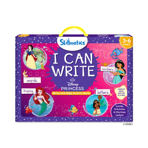 Skillmatics Disney Princess I Can Write reusable activity mats for kids ages 3-6
