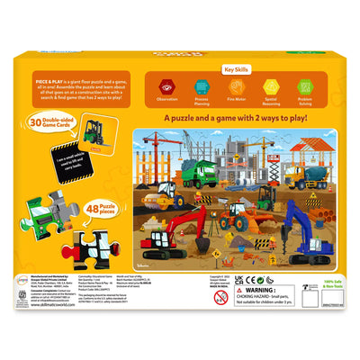 Piece & Play: Construction Site | Floor Puzzle & Game (ages 3-7)