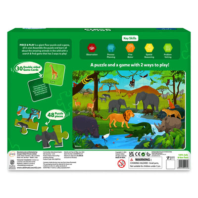 Piece & Play: Amazing Animals | Floor Puzzle & Game (ages 3-7)