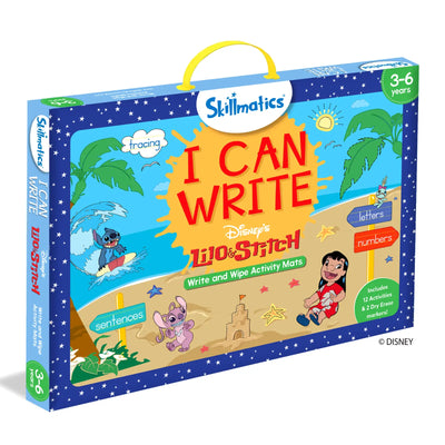 Skillmatics I Can Write Disney Lilo & Stitch reusable activity mat for ages 3-6