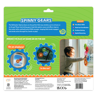 Spinny Gears: Animal Fun | 5 Interlocking Gears (Ages 6-36 months)