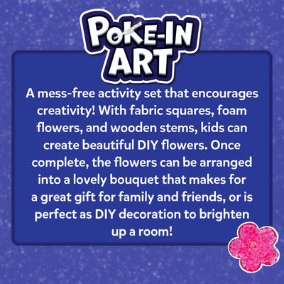 Poke-in Art Flower Bouquet DIY craft set for kids ages 4-9 creating beautiful flowers