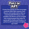 Poke-in Art Flower Bouquet DIY craft set for kids ages 4-9 creating beautiful flowers