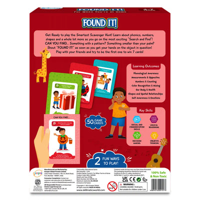 Children’s educational card game from Found It! Home Edition Smart scavenger hunt