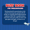 Colorful preschool busy book with reusable stickers and dry-erase pens for ages 3-6