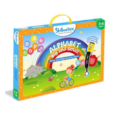 Children’s educational alphabet learning kit with reusable activity mats for ages 3-6