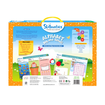 Educational activity kit for children learning the alphabet with reusable mats for ages 3-6