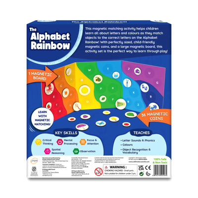 Colorful magnetic alphabet matching game for children from Alphabet Rainbow for ages 3 to 6