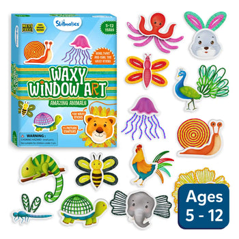 Waxy Window Art: Amazing Animals | Mess-Free Art for Kids (ages 5-12)