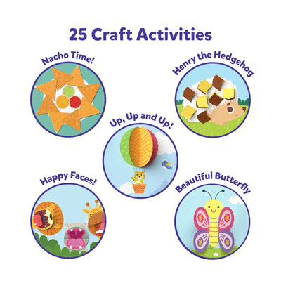 Kids engaging in craft activities with the Animal Snip & Craft Bundle for ages 3-7
