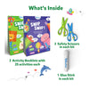 Children’s Animal Snip & Craft Bundle with activity books safety scissors and glue stick