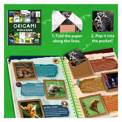 Interactive animal-themed origami puzzle book from Craftopedia Coolest Creatures for kids 6+