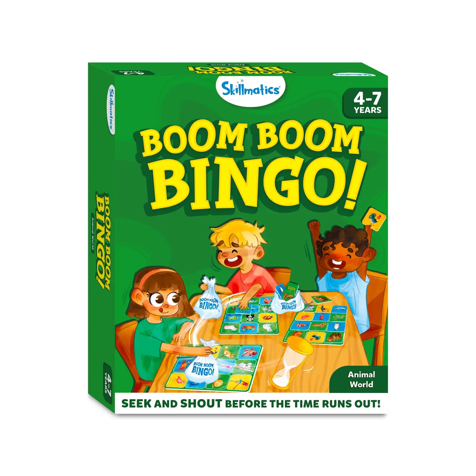 Boom Boom Bingo! Board Game: Animal World (ages 4-7)