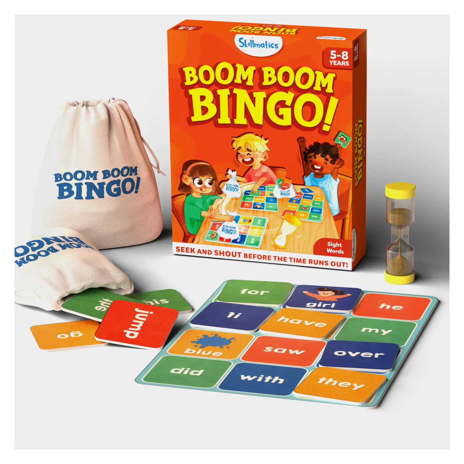 Boom Boom Bingo! Board Game: Sight Words (ages 5-8)