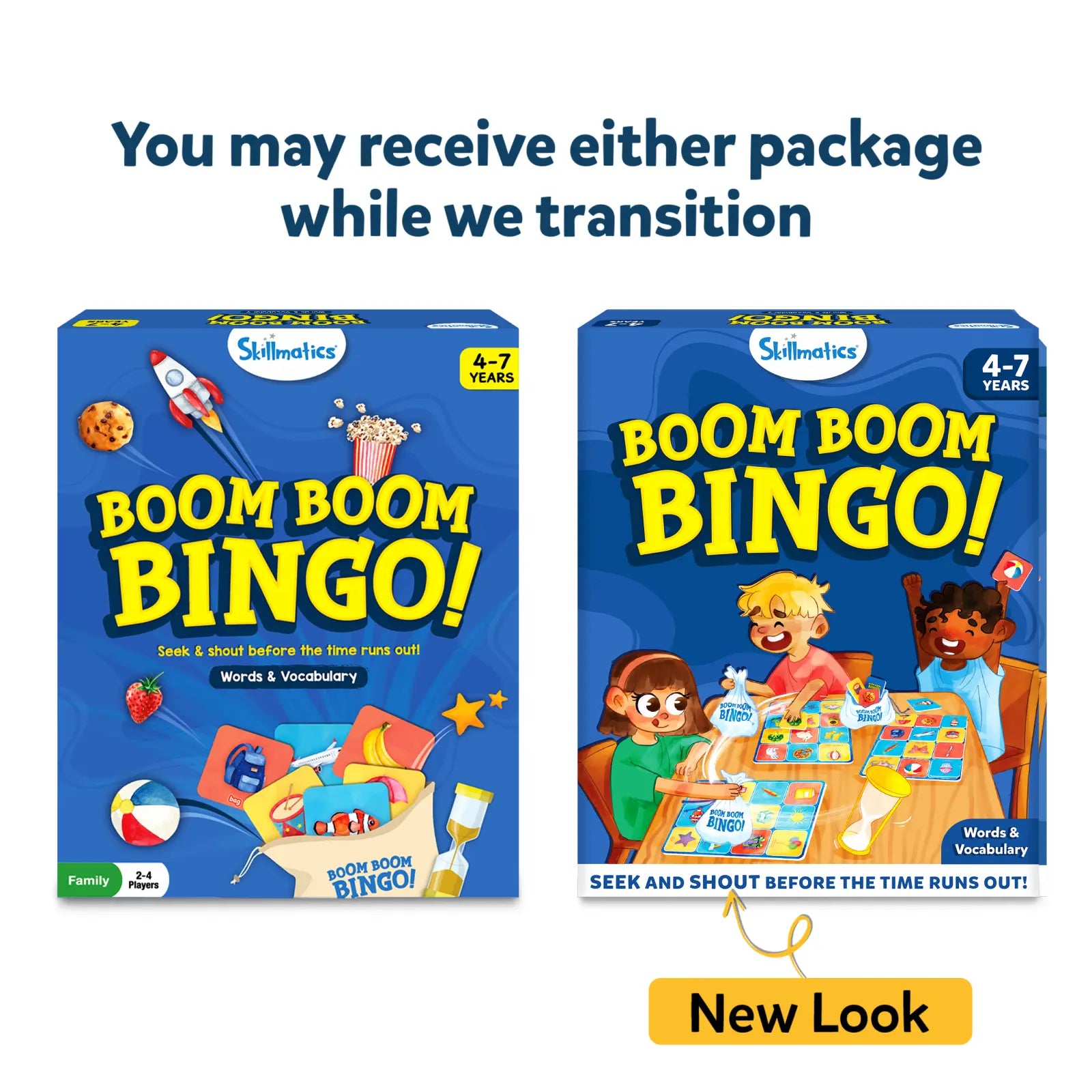 Boom Boom Bingo! Board Game: Words & Vocabulary (ages 4-7)