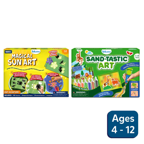 Children’s art kits in the Sand & Sunshine Fun Bundle for ages 4 to 12