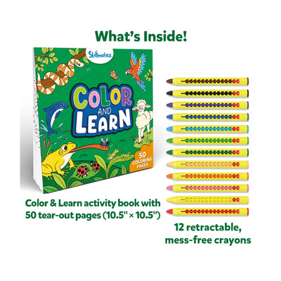 Color and Learn: Animals | Colouring Book (ages 3-6) - Learning & Education