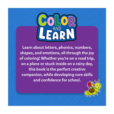 Color and Learn: Letters Numbers Phonics and Shapes | Colouring Book (ages 3-6) - Learning & Education