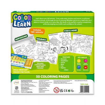 Color and Learn: Animals | Colouring Book (ages 3-6) - Learning & Education