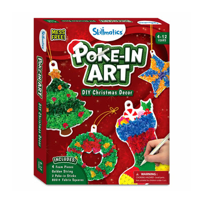 Skillmatics Poke-In Art DIY Christmas Decor kit for kids aged 4-9