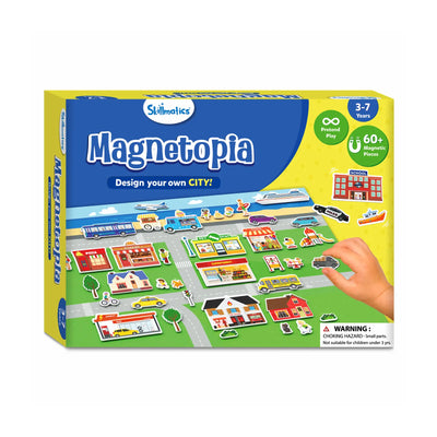 Magnetopia magnetic city play set for creative pretend city designing for ages 3 to 7