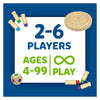 Board game box insert showing player count and age range for Colour Crush Memory Game