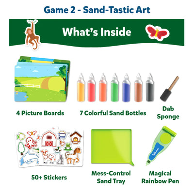 Children’s Sand Art Kit with Picture Boards, Colored Sand, Stickers, and Tools for Creative Play