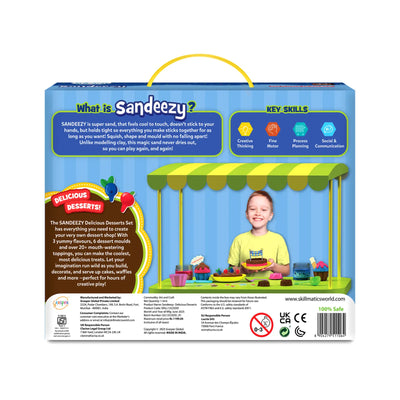 Sandeezy: Delicious Desserts | Sensory Toy & Pretend Play Set (ages 3-7)