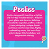 Reusable dessert decorating stickers from Peelies Dessert Chef activity book for kids ages 3-7