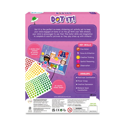 Children’s sticker art activity set from Dot it! Dress up for ages 3 to 7