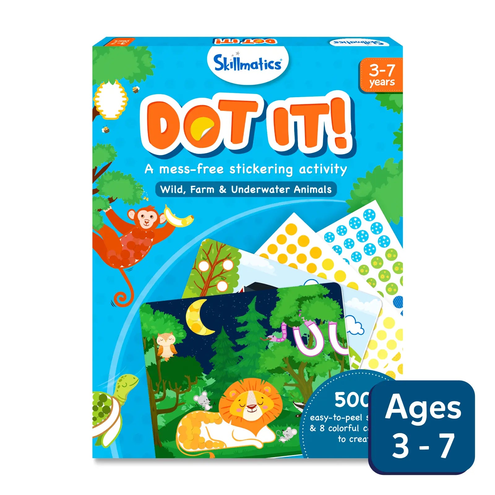 Dot it! - Wild, Farm & Underwater Animals | No mess sticker art (ages 3-7)