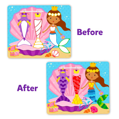 Mermaid-themed dress-up playset with changeable outfits for kids ages 3-7