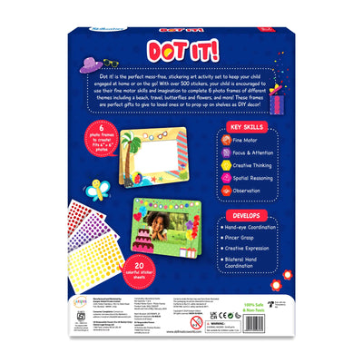 Dot it Sticker Art Activity Kit for Creating Colorful Photo Frames for Kids