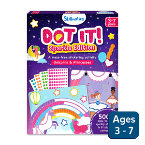 Dot it! Sparkle Edition - Unicorns & Princesses | No mess sticker art (ages 3-7)