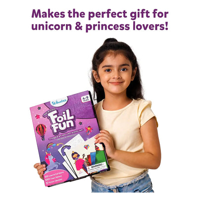 Foil Magic Wonderland art set for ages 4-9 with unicorn and princess designs