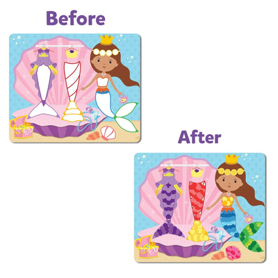 Children’s activity set for coloring Mermaid Tails and Outfits in Stick & Create Magical Wonderland Bundle