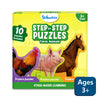 Skillmatics Step by Step Puzzles Farm Animals set for ages 3+ with 10 puzzles of varying pieces